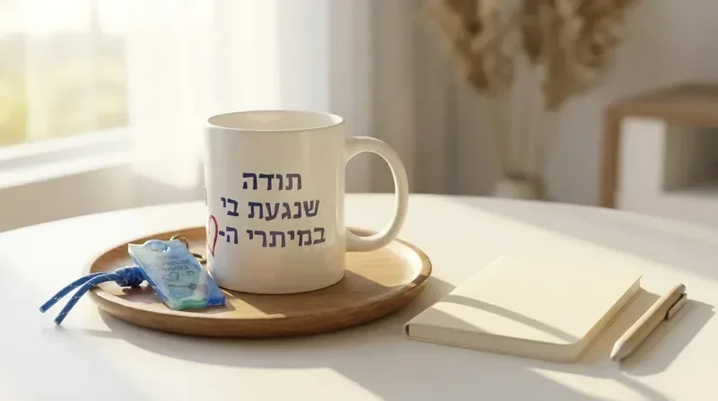 כוס קפה עם הדפס מעצים אישי